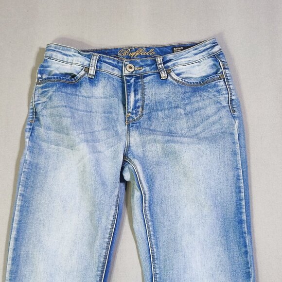 Buffalo Jeans Misha Mid-rise Straight women's size 28 hard washed denim blue - Picture 2 of 12